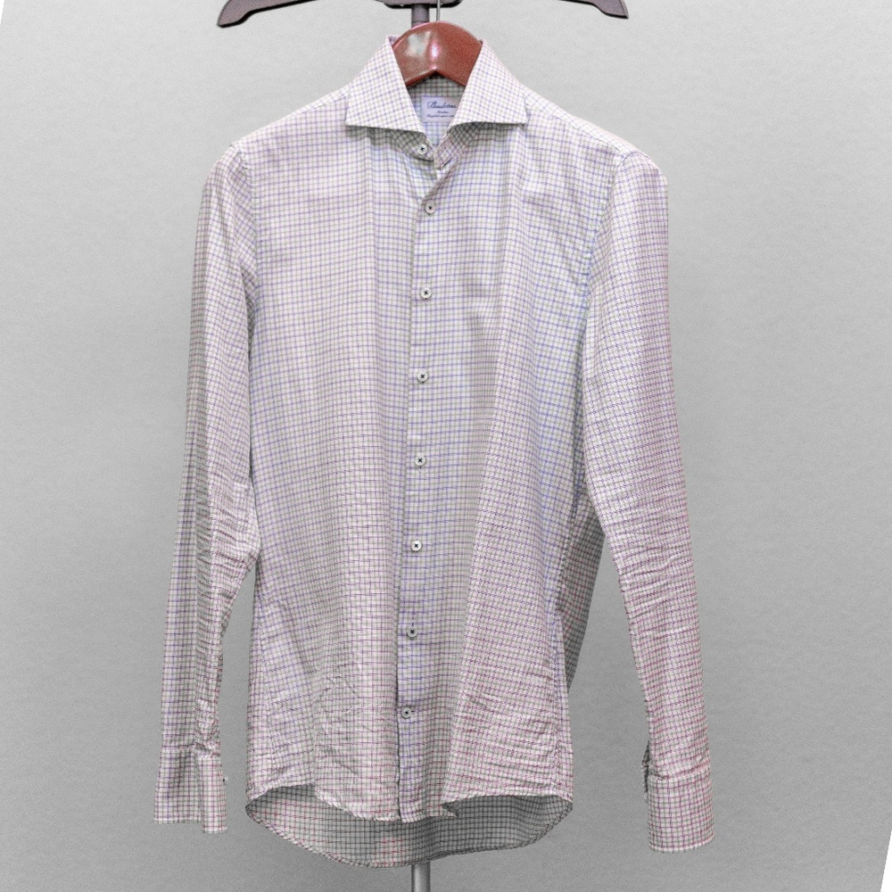 Stenströms Blue & Green Fitted Body Shirt